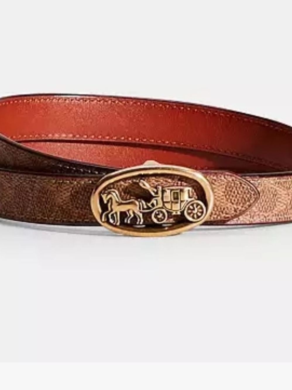 COACH Restored Horse and Carriage Medallion Buckle Reversible Belt, 20 mm